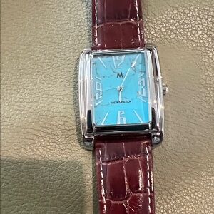 Silver and Blue Women's Watch
